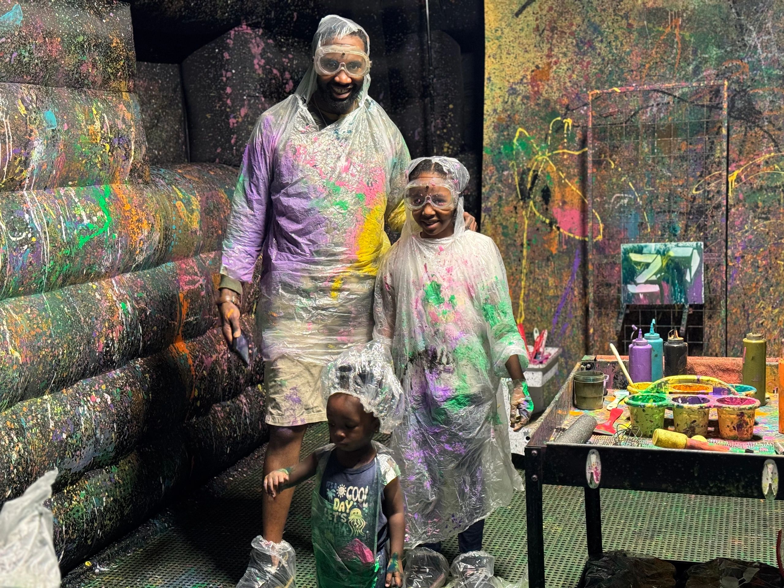 Family fun in the paint room