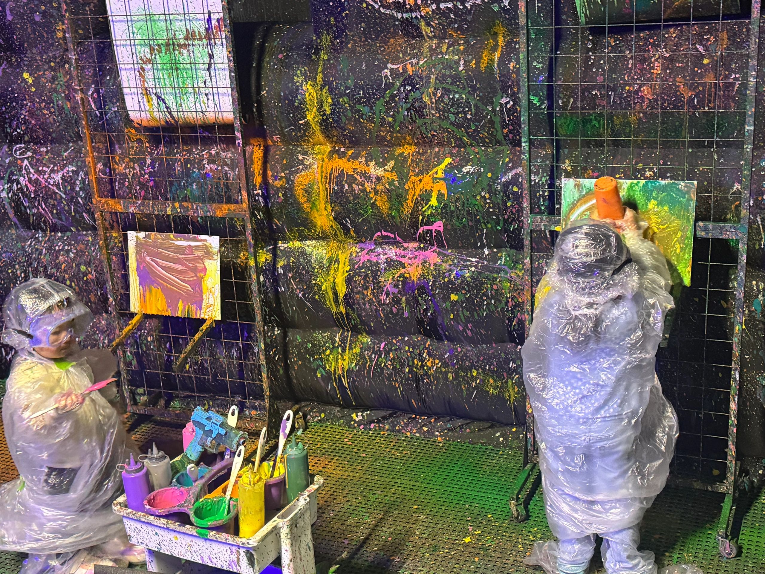 Adding color to the splatter wall